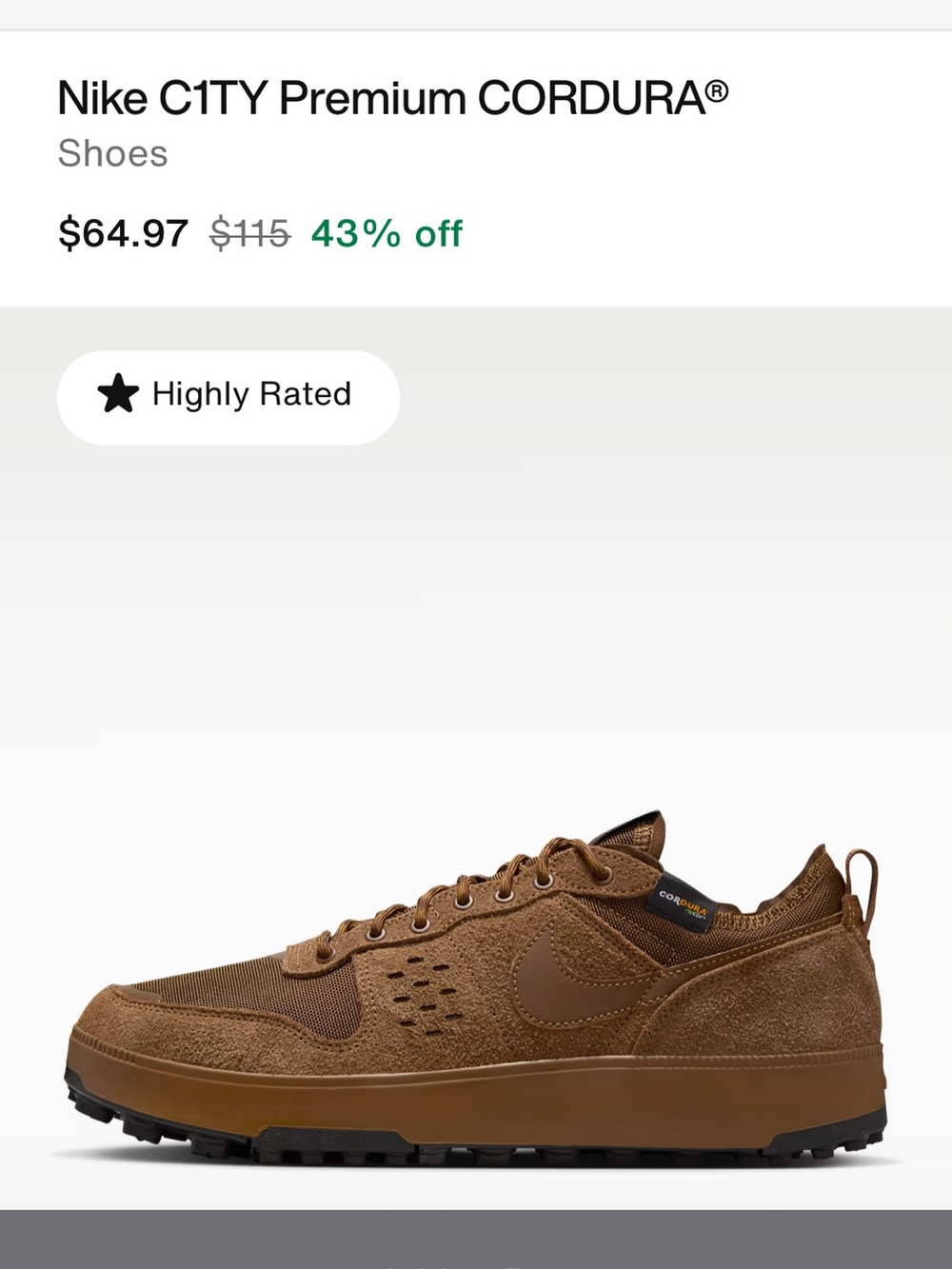 Nike C1TY Premium CORDURA®